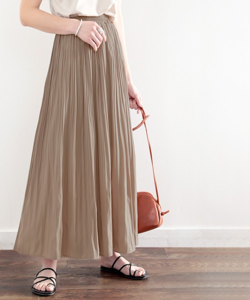 classicalelf（クラシカルエルフ）の「落ち感、綺麗。一目置かれる魅惑のプリーツスカート（スカート・レディース・ブラック/モカ/グレー系その他/グレー系その他2/アイボリー/ホワイト系その他・MEDIUM/X-LARGE）」の19枚目の写真