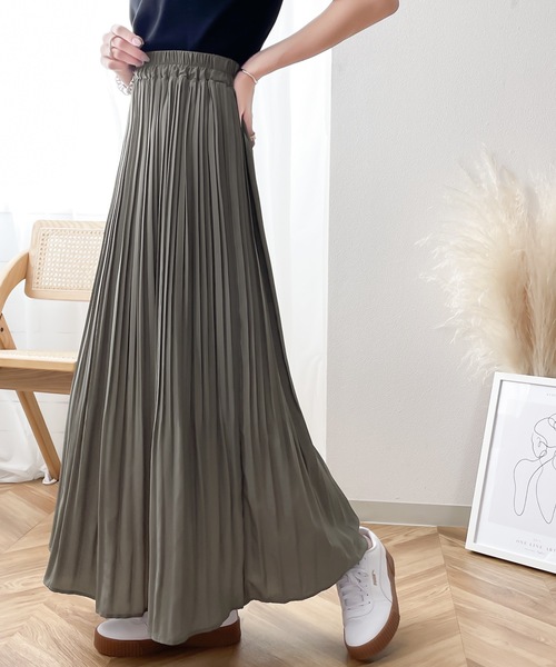classicalelf（クラシカルエルフ）の「落ち感、綺麗。一目置かれる魅惑のプリーツスカート（スカート・レディース・ブラック/モカ/グレー系その他/グレー系その他2/アイボリー/ホワイト系その他・MEDIUM/X-LARGE）」の18枚目の写真