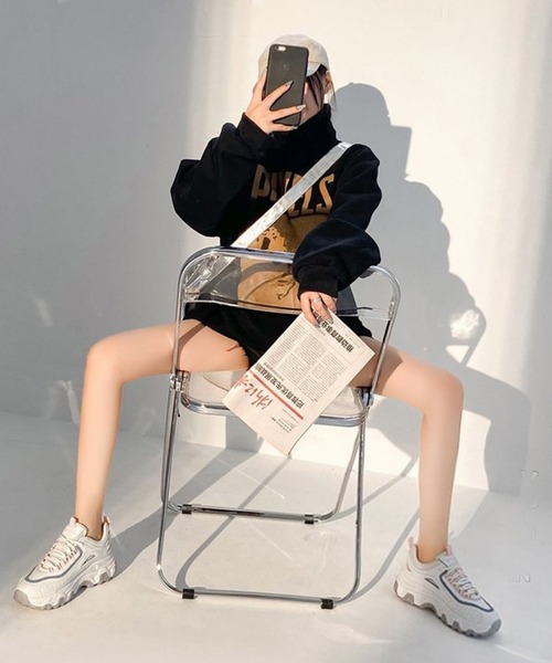 aimoha（アイモハ）の「ダッドスニーカー テック 厚底ソール（スニーカー・レディース・オレンジ/ピンク・24.5cm/24.0cm/23.5cm/25.0cm/23.0cm）」の6枚目の写真