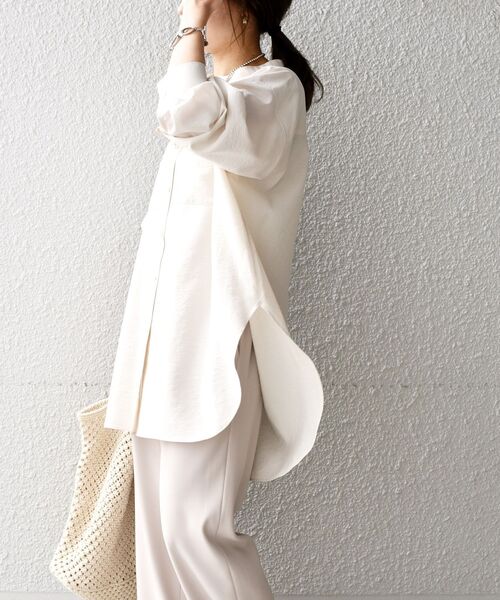 SHIPS(シップス)の「〈手洗い可能〉MANTECOシャツ◇(シャツ/ブラウス・レディース・オフホワイト/ブルー/イエロー・ONE SIZE)」の13枚目の写真