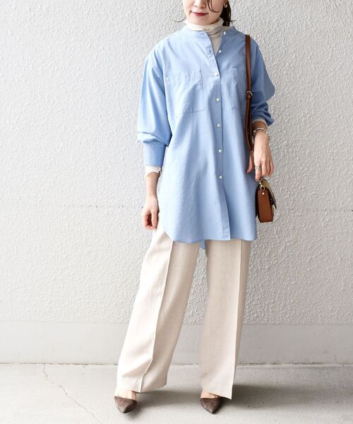 SHIPS(シップス)の「〈手洗い可能〉MANTECOシャツ◇(シャツ/ブラウス・レディース・オフホワイト/ブルー/イエロー・ONE SIZE)」の11枚目の写真