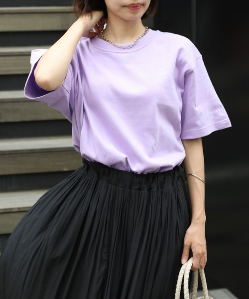 Printstar（プリントスター）の「1枚でも透けない！【Printstar】7.4オンス スーパーヘビーウェイトTシャツ 半袖 無地T 00148（Tシャツ/カットソー・レディース・杢グレー/ブラック/カーキ/ネイビー/オレンジ/ホワイト/バーガンディー/ライトブルー/ライトピンク/レッド/ベージュ/アイボリー/ライトパープル/ラベンダー/ロイヤルブルー/イエロー/ライトブラック/ライトベージュ・L/XL/M/S/2XL）」の22枚目の写真