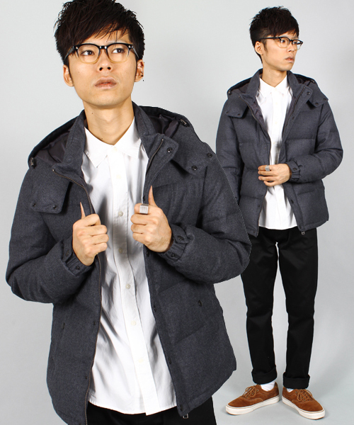 UNION STATION（ユニオンステーション）の「<FINEBOYS11月号 P123掲載　菅谷哲也さん 宮城大樹さん着用商品>FRENCH WOOL DOWN/フレンチダウンブルゾン（ダウンジャケット/コート・メンズ・ブルー/ブラック/グレー/グリーン/ネイビー・MEDIUM/LARGE/LL）」の3枚目の写真