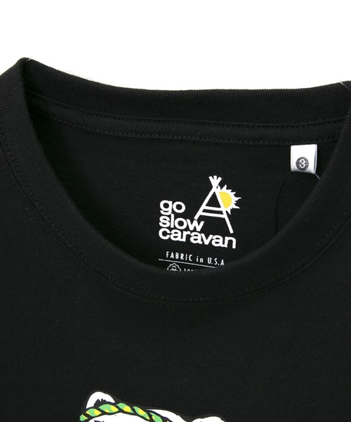 go slow caravan（ゴースローキャラバン）の「USA/C 回転寿司クマ ロングスリーブTEE（Tシャツ/カットソー・メンズ・ホワイト/ブラック・MEDIUM/LARGE/X-LARGE）」の5枚目の写真