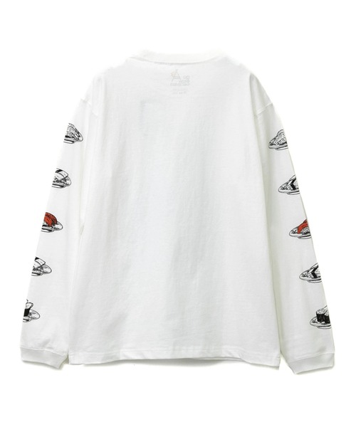 go slow caravan（ゴースローキャラバン）の「USA/C 回転寿司クマ ロングスリーブTEE（Tシャツ/カットソー・メンズ・ホワイト/ブラック・MEDIUM/LARGE/X-LARGE）」の12枚目の写真