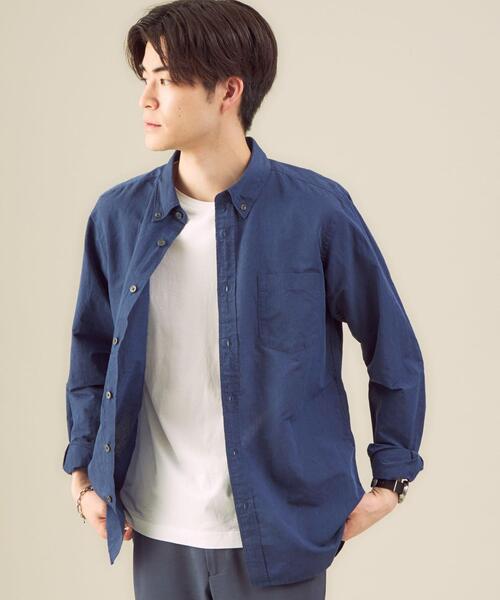 green label relaxing（グリーンレーベルリラクシング）の「CSM イージーリネン ボタンダウン 長袖 シャツ（シャツ/ブラウス・メンズ・ホワイト/ベージュ/ネイビー/ケリー・S/M/L/XL）」の4枚目の写真