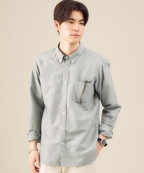 green label relaxing（グリーンレーベルリラクシング）の「CSM イージーリネン ボタンダウン 長袖 シャツ（シャツ/ブラウス・メンズ・ホワイト/ベージュ/ネイビー/ケリー・S/M/L/XL）」の3枚目の写真