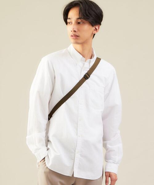 green label relaxing（グリーンレーベルリラクシング）の「CSM イージーリネン ボタンダウン 長袖 シャツ（シャツ/ブラウス・メンズ・ホワイト/ベージュ/ネイビー/ケリー・S/M/L/XL）」の2枚目の写真