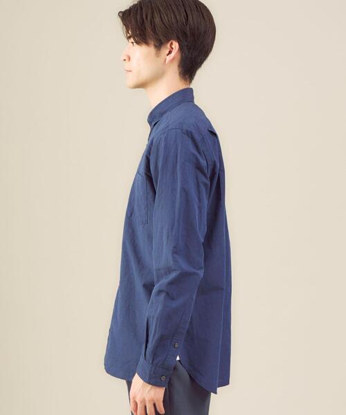 green label relaxing（グリーンレーベルリラクシング）の「CSM イージーリネン ボタンダウン 長袖 シャツ（シャツ/ブラウス・メンズ・ホワイト/ベージュ/ネイビー/ケリー・S/M/L/XL）」の7枚目の写真