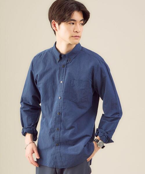 green label relaxing（グリーンレーベルリラクシング）の「CSM イージーリネン ボタンダウン 長袖 シャツ（シャツ/ブラウス・メンズ・ホワイト/ベージュ/ネイビー/ケリー・S/M/L/XL）」の13枚目の写真