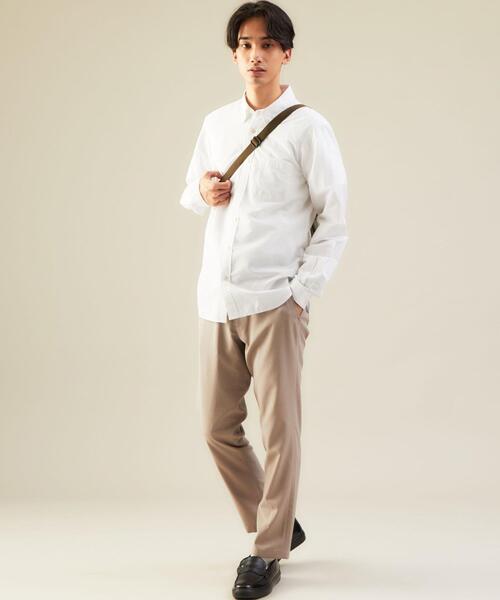 green label relaxing（グリーンレーベルリラクシング）の「CSM イージーリネン ボタンダウン 長袖 シャツ（シャツ/ブラウス・メンズ・ホワイト/ベージュ/ネイビー/ケリー・S/M/L/XL）」の11枚目の写真