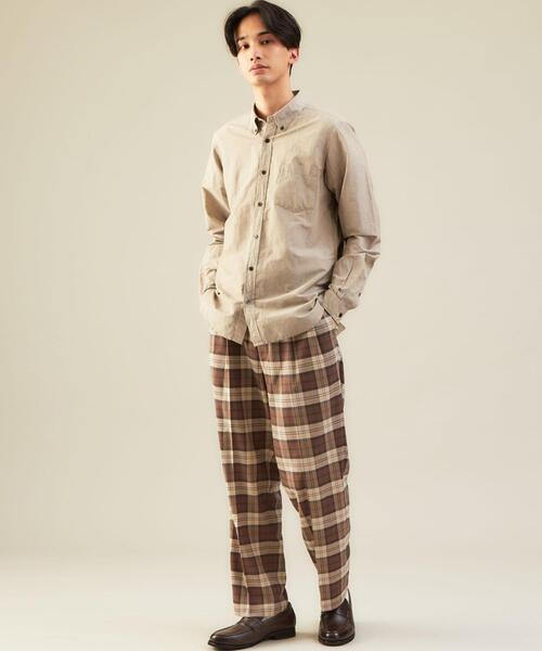 green label relaxing（グリーンレーベルリラクシング）の「CSM イージーリネン ボタンダウン 長袖 シャツ（シャツ/ブラウス・メンズ・ホワイト/ベージュ/ネイビー/ケリー・S/M/L/XL）」の12枚目の写真