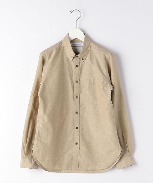 green label relaxing（グリーンレーベルリラクシング）の「CSM イージーリネン ボタンダウン 長袖 シャツ（シャツ/ブラウス・メンズ・ホワイト/ベージュ/ネイビー/ケリー・S/M/L/XL）」の6枚目の写真