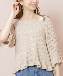 flower | ナチュラルフリルニット(ニット/セーター)