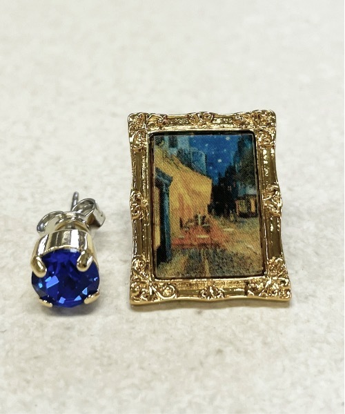 gargle（ガーグル）の「gargle ガーグル:　美術館アート　世界の名画Ⅴ ゴッホ名画ピアス（ピアス（両耳用）・レディース・ネイビー/イエロー/グリーン・FREE）」の3枚目の写真