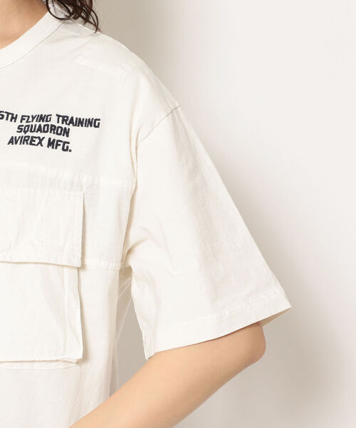 AVIREX（アヴィレックス）の「フェイドウォッシュポケットワンピース/ FADE WASH POCKET ONEPIECE（ワンピース・レディース・オレンジ/チャコール/オリーブ/オフホワイト・FREE）」の12枚目の写真