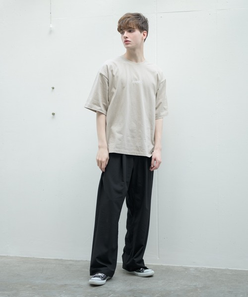 melt.(メルト)の「melt. - ロゴ刺繍コットンオーバーTシャツ(Tシャツ/カットソー・メンズ・ブルー/グレイッシュベージュ/ホワイト・SMALL/MEDIUM/LARGE)」の10枚目の写真