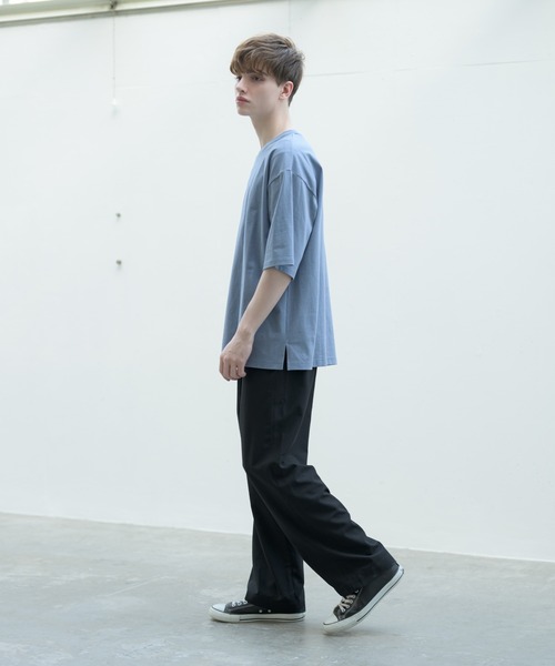 melt.(メルト)の「melt. - ロゴ刺繍コットンオーバーTシャツ(Tシャツ/カットソー・メンズ・ブルー/グレイッシュベージュ/ホワイト・SMALL/MEDIUM/LARGE)」の18枚目の写真