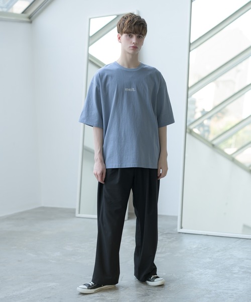 melt.(メルト)の「melt. - ロゴ刺繍コットンオーバーTシャツ(Tシャツ/カットソー・メンズ・ブルー/グレイッシュベージュ/ホワイト・SMALL/MEDIUM/LARGE)」の15枚目の写真