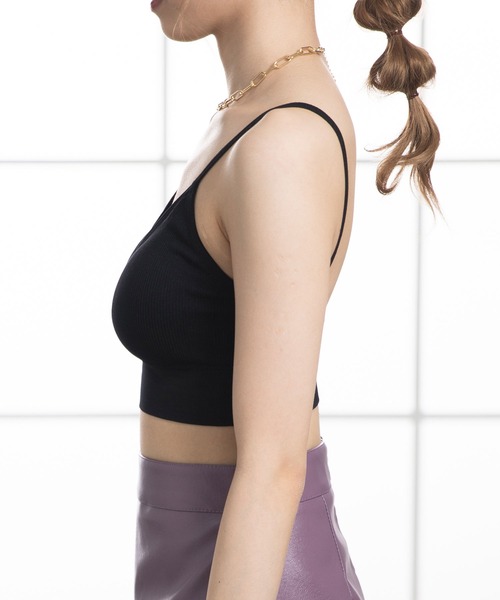 Newlyme（ニューリーミー）の「バッククロスブラトップ（キャミソール・レディース・ホワイト/ブラック/ブラウン/ピンク/グリーン/ブルー・FREE）」の17枚目の写真