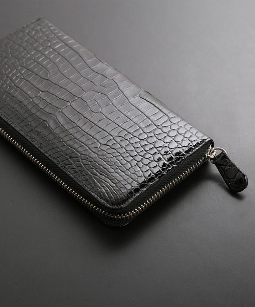 スモールクロコダイルレザーポロサス長財布（財布）｜sankyo shokai
