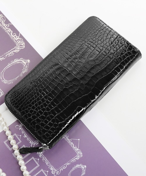 スモールクロコダイルレザーポロサス長財布（財布）｜sankyo shokai
