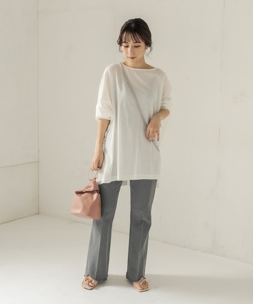 CAPRICIEUX LE'MAGE(カプリシューレマージュ)の「〈新色追加〉スクエアハンドルミニバッグ(トートバッグ・レディース・ブラック/ベージュ/ピンク・ONE SIZE)」の7枚目の写真