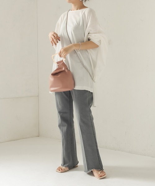 CAPRICIEUX LE'MAGE(カプリシューレマージュ)の「〈新色追加〉スクエアハンドルミニバッグ(トートバッグ・レディース・ブラック/ベージュ/ピンク・ONE SIZE)」の15枚目の写真