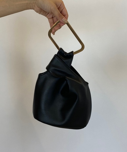 CAPRICIEUX LE'MAGE(カプリシューレマージュ)の「〈新色追加〉スクエアハンドルミニバッグ(トートバッグ・レディース・ブラック/ベージュ/ピンク・ONE SIZE)」の14枚目の写真