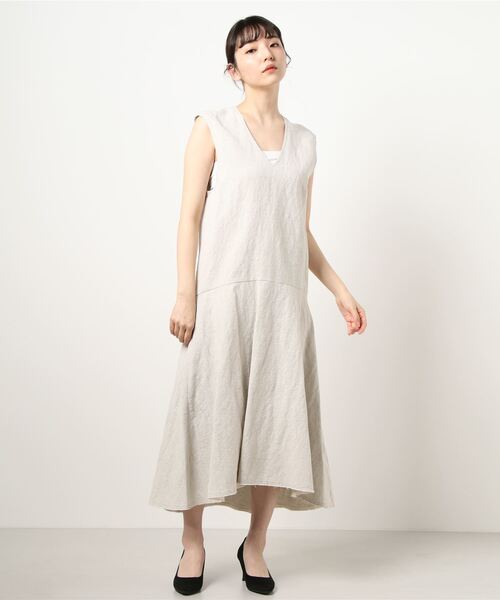 IENA（イエナ）の「リネンコットンローフレアワンピース◆（ワンピース・レディース・アイボリー・36/38）」の6枚目の写真