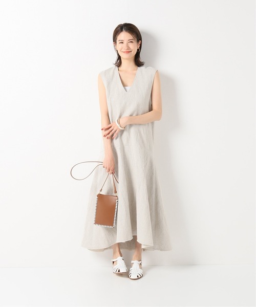 IENA（イエナ）の「リネンコットンローフレアワンピース◆（ワンピース・レディース・アイボリー・36/38）」の2枚目の写真