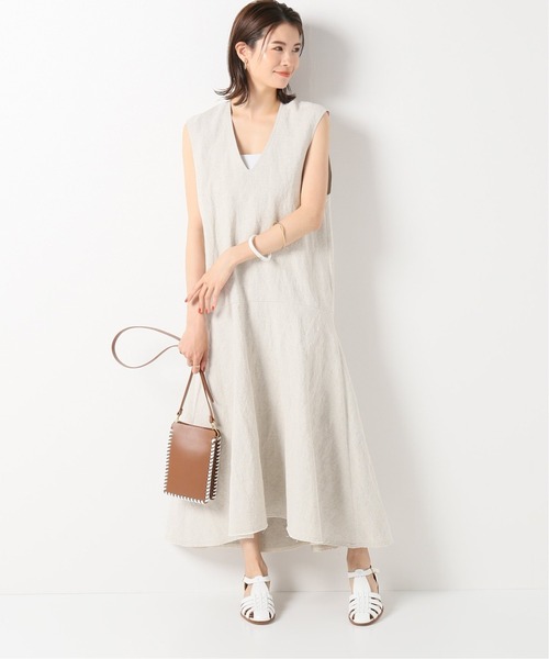 IENA（イエナ）の「リネンコットンローフレアワンピース◆（ワンピース・レディース・アイボリー・36/38）」の8枚目の写真
