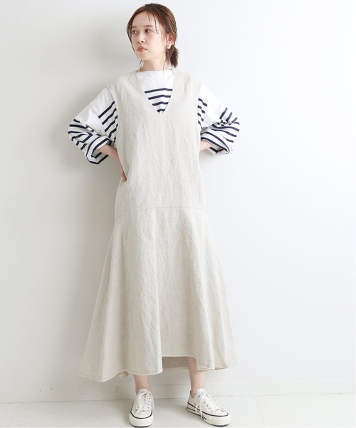 IENA（イエナ）の「リネンコットンローフレアワンピース◆（ワンピース・レディース・アイボリー・36/38）」の9枚目の写真