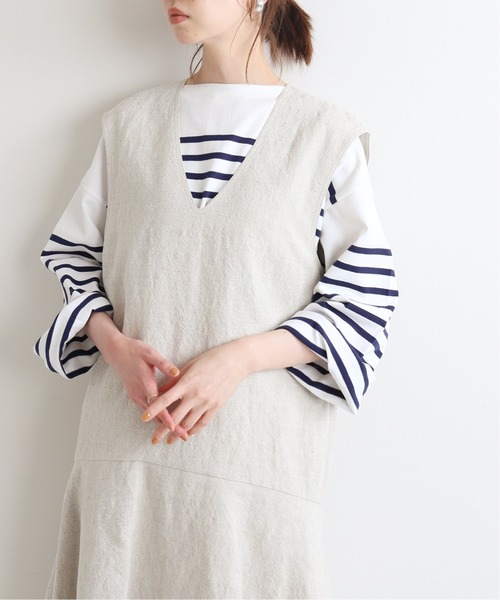 IENA（イエナ）の「リネンコットンローフレアワンピース◆（ワンピース・レディース・アイボリー・36/38）」の10枚目の写真