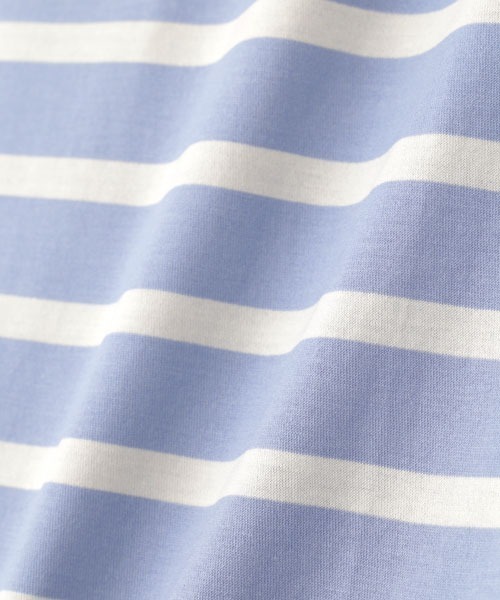SUNSPEL(サンスペル)の「WOMEN’S Q82 BOAT NECK STRIPE(Tシャツ/カットソー・レディース・ライトブルー/ダークオレンジ・1/2)」の4枚目の写真