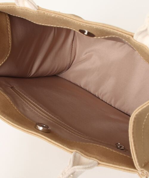 koe（コエ）の「ミニキャンバスブックトート＊（トートバッグ・レディース・グレー/アイボリー/ベージュ・FREE）」の10枚目の写真