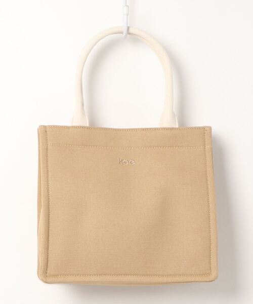 koe（コエ）の「ミニキャンバスブックトート＊（トートバッグ・レディース・グレー/アイボリー/ベージュ・FREE）」の6枚目の写真