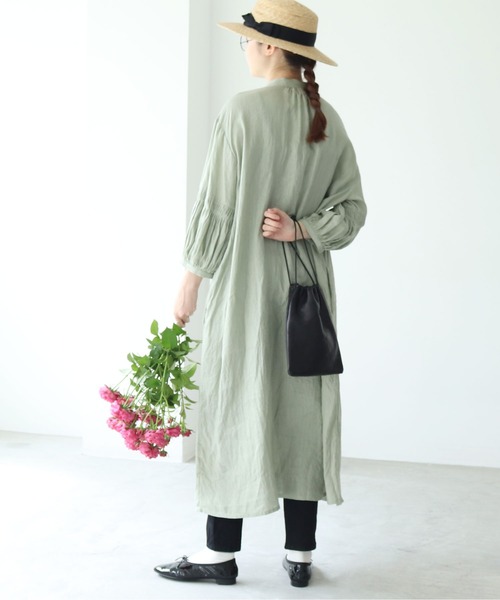 fig London(フィグロンドン)の「daily LINEN OP(ワンピース・レディース・イエロー/グリーン/パープル/ブラック・FREE)」の14枚目の写真