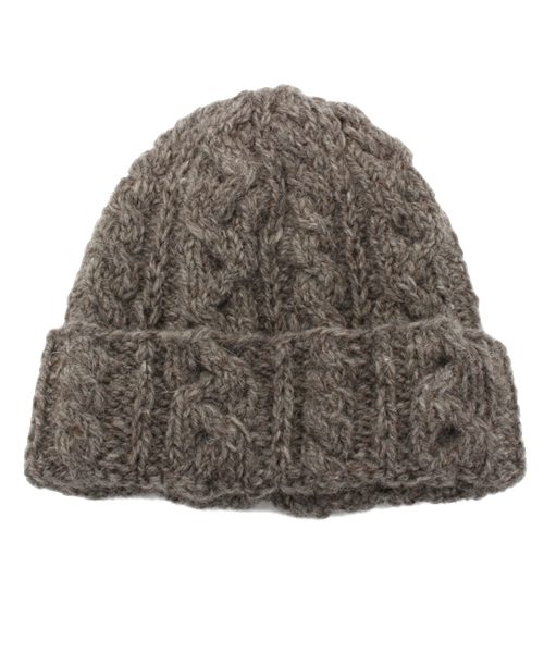 studio CLIP（スタディオクリップ）の「【studio CLIP】 ケーブルボタンワッチ（ニットキャップ/ビーニー・レディース・グレー/ブラウン・FREE）」の3枚目の写真