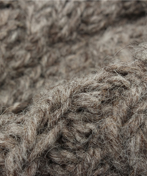 studio CLIP（スタディオクリップ）の「【studio CLIP】 ケーブルボタンワッチ（ニットキャップ/ビーニー・レディース・グレー/ブラウン・FREE）」の6枚目の写真