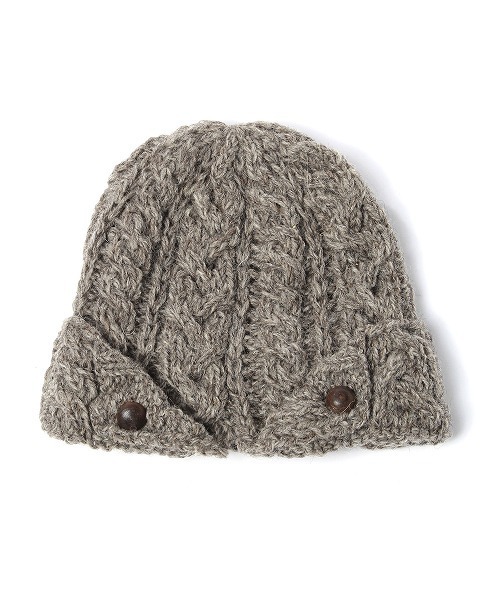 studio CLIP（スタディオクリップ）の「【studio CLIP】 ケーブルボタンワッチ（ニットキャップ/ビーニー・レディース・グレー/ブラウン・FREE）」の8枚目の写真