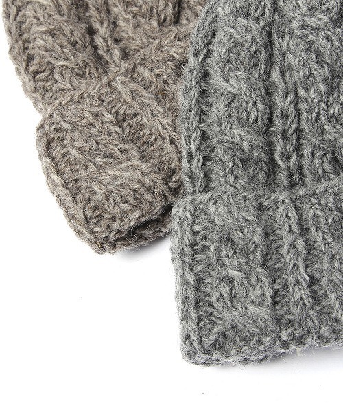 studio CLIP（スタディオクリップ）の「【studio CLIP】 ケーブルボタンワッチ（ニットキャップ/ビーニー・レディース・グレー/ブラウン・FREE）」の12枚目の写真