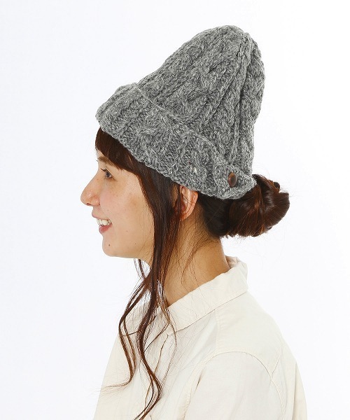 studio CLIP（スタディオクリップ）の「【studio CLIP】 ケーブルボタンワッチ（ニットキャップ/ビーニー・レディース・グレー/ブラウン・FREE）」の15枚目の写真