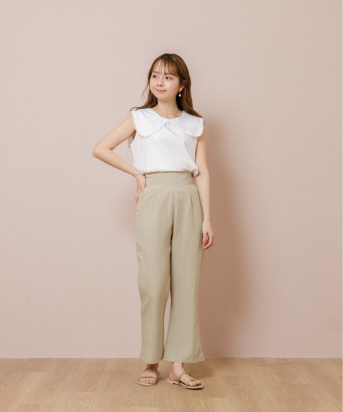 flower（フラワー）の「フェミニンセーラーブラウス（シャツ/ブラウス・レディース・ホワイト/イエロー・FREE）」の4枚目の写真