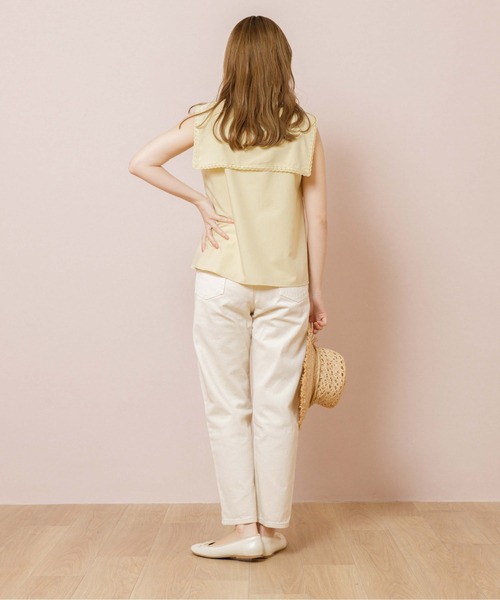 flower（フラワー）の「フェミニンセーラーブラウス（シャツ/ブラウス・レディース・ホワイト/イエロー・FREE）」の10枚目の写真