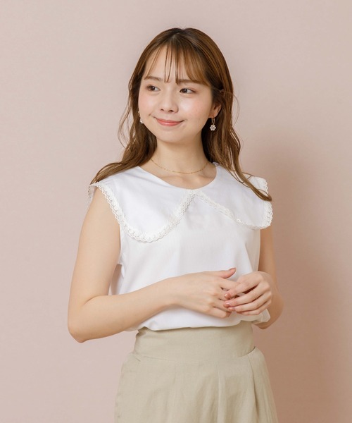 flower（フラワー）の「フェミニンセーラーブラウス（シャツ/ブラウス・レディース・ホワイト/イエロー・FREE）」の14枚目の写真