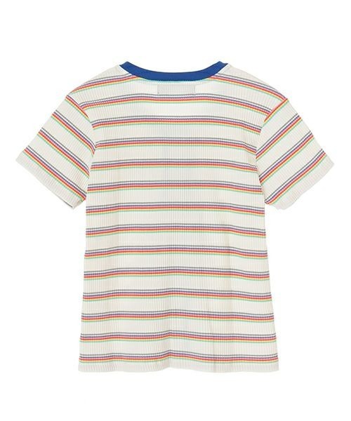 Candy Stripper（キャンディストリッパー）の「MULTI BORDER MINI カーディガン（カーディガン/ボレロ・レディース・アイボリー/パープル/ピンク・2）」の11枚目の写真