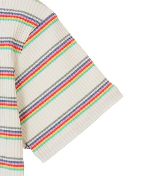 Candy Stripper（キャンディストリッパー）の「MULTI BORDER MINI カーディガン（カーディガン/ボレロ・レディース・アイボリー/パープル/ピンク・2）」の14枚目の写真