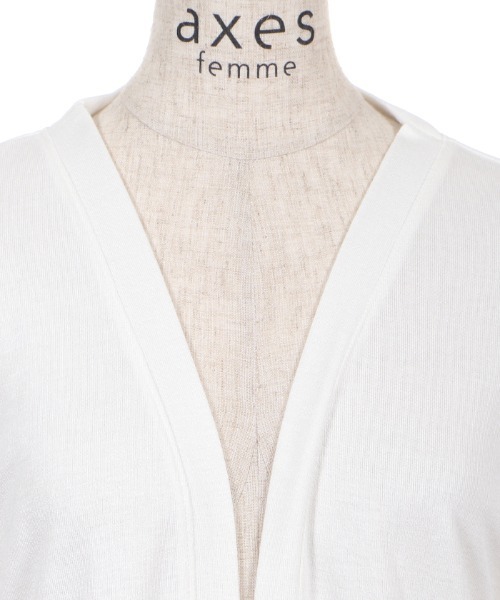 axes femme(アクシーズファム)の「レース切替UVカットカーデ(カーディガン/ボレロ・レディース・サックスブルー/ホワイト/ブラック/グレイッシュベージュ・MEDIUM)」の10枚目の写真