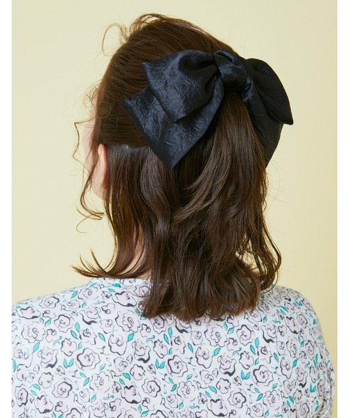 Little sunny bite（リトルサニーバイト）の「Satin ribbon hair accessory（バレッタ/ヘアクリップ・レディース・グリーン/ブラック/パープル・FREE）」の15枚目の写真